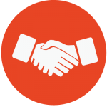 Handshake Graphic Icon 150x150 - Client Focused